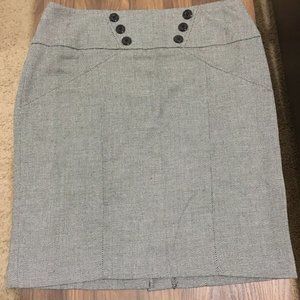 NWOT Cato Black and White Woven Pencil Skirt